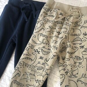 Kids Jogger Bundle! Size 5 Dinosaur Print Joggers - Beige and Navy